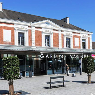 Gare ferroviaire de Vannes dans le Morbihan en Bretagne